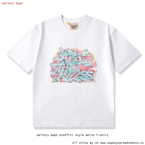 Gallery Dept Graffiti Style White T-shirt