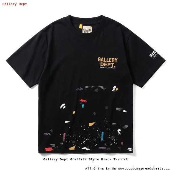 Gallery Dept Graffiti Style Black T-shirt