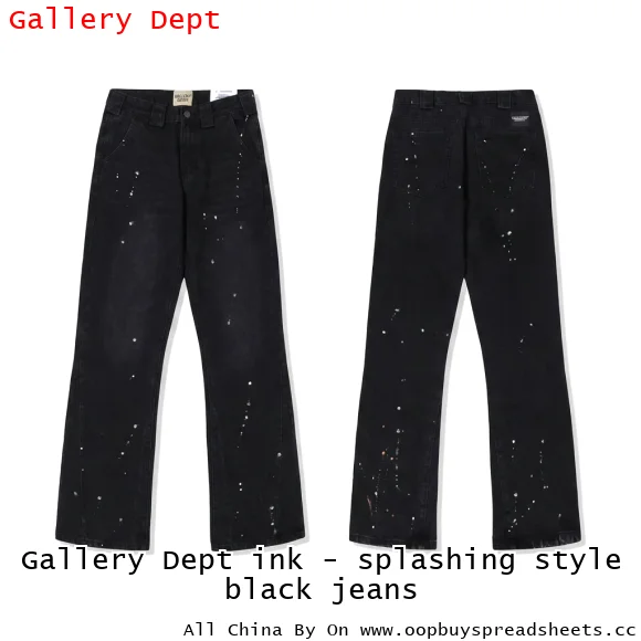 Gallery Dept ink - splashing style black jeans
