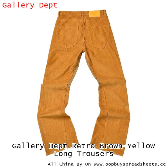 Gallery Dept Retro Brown-Yellow Long Trousers