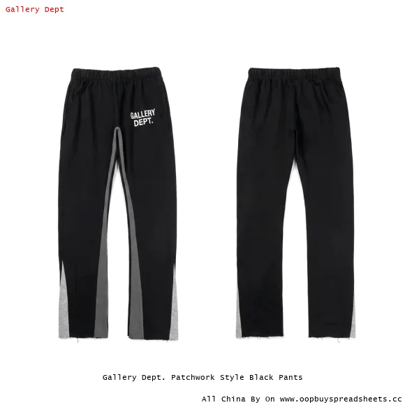 Gallery Dept. Patchwork Style Black Pants