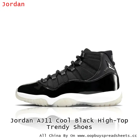 Jordan AJ11 Cool Black High-Top Trendy Shoes