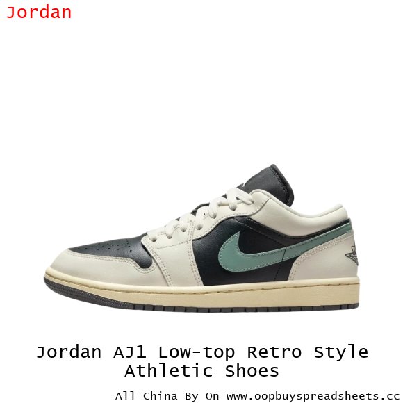 Jordan AJ1 Low-top Retro Style Athletic Shoes