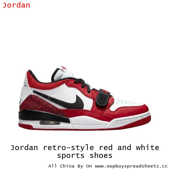 Jordan retro-style red and white sports shoes