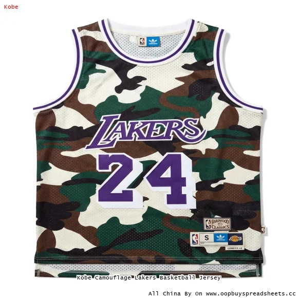 Kobe Camouflage Lakers Basketball Jersey