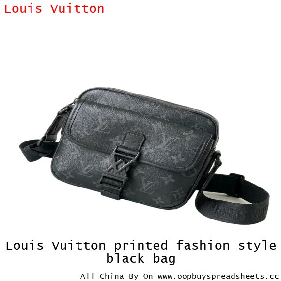 Louis Vuitton printed fashion style black bag