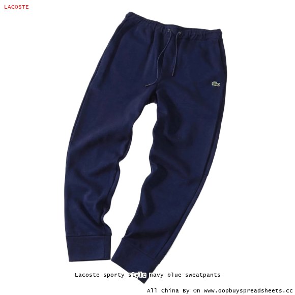 Lacoste sporty style navy blue sweatpants