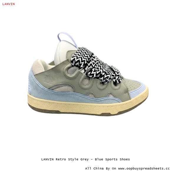 LANVIN Retro Style Grey - Blue Sports Shoes