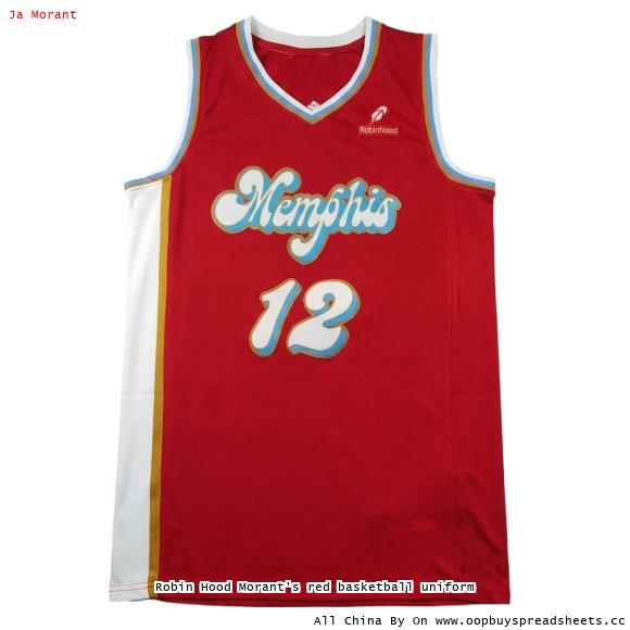 Robin Hood Morant's red basketball uniform