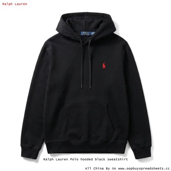 Ralph Lauren Polo hooded black sweatshirt