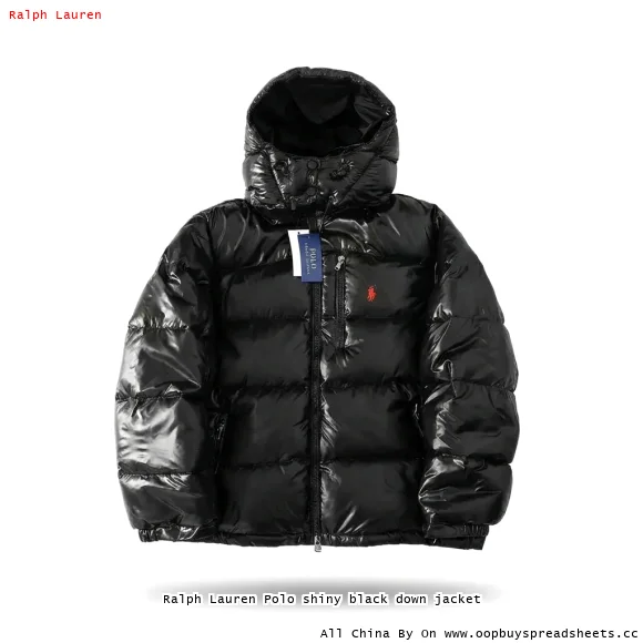 Ralph Lauren Polo shiny black down jacket