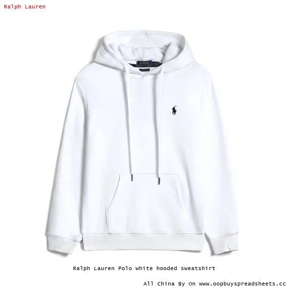Ralph Lauren Polo white hooded sweatshirt