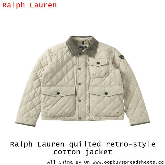 Ralph Lauren quilted retro-style cotton jacket