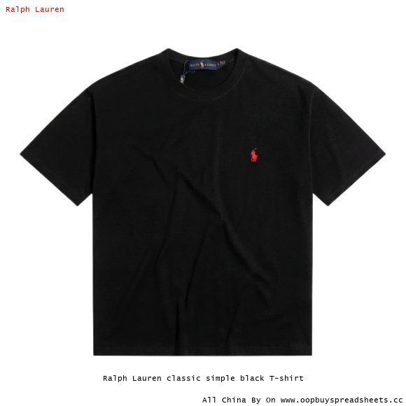 Ralph Lauren classic simple black T-shirt