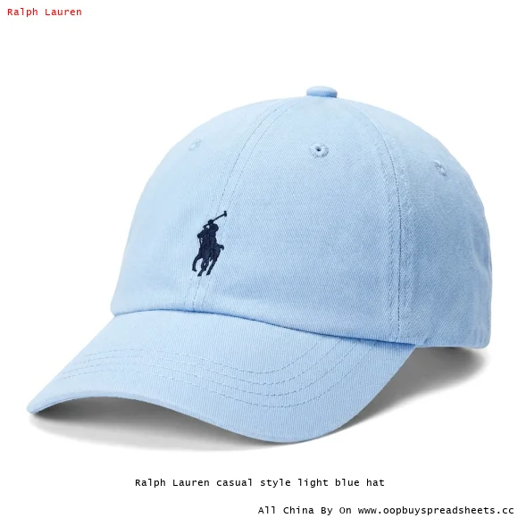 Ralph Lauren casual style light blue hat