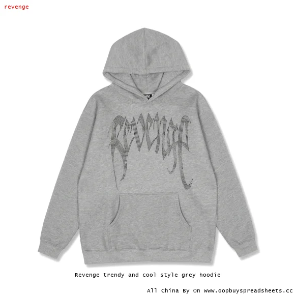Revenge trendy and cool style grey hoodie