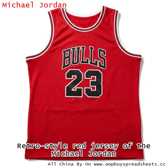 Retro-style red jersey of the Michael Jordan