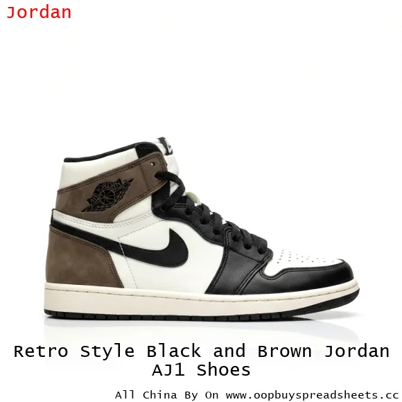 Retro Style Black and Brown Jordan AJ1 Shoes