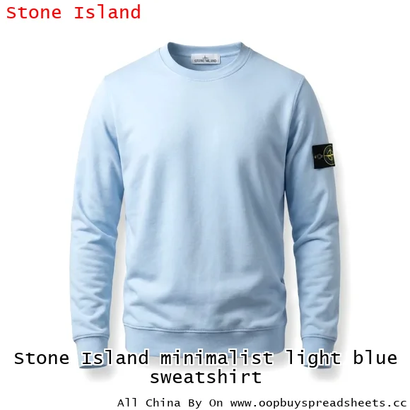 Stone Island minimalist light blue sweatshirt
