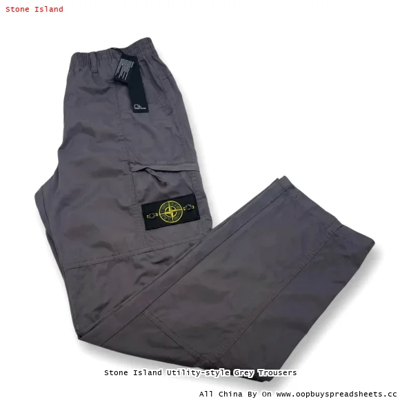 Stone Island Utility-style Grey Trousers