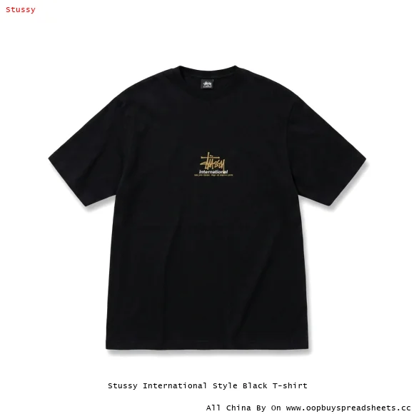 Stussy International Style Black T-shirt