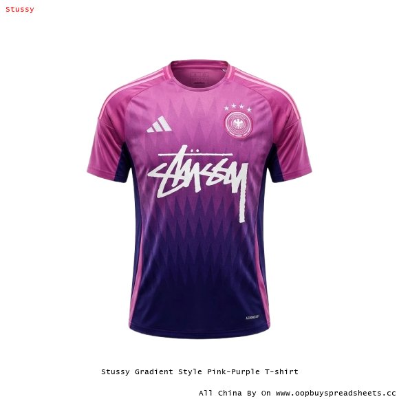 Stussy Gradient Style Pink-Purple T-shirt
