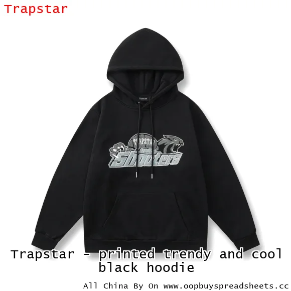 Trapstar - printed trendy and cool black hoodie
