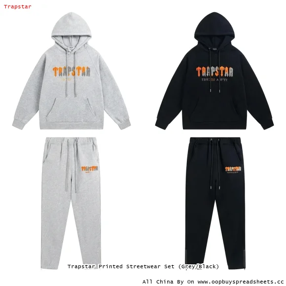 Trapstar Printed Streetwear Set (Grey/Black)