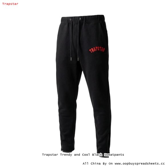 Trapstar Trendy and Cool Black Sweatpants