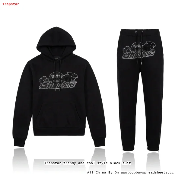 Trapstar trendy and cool style black suit
