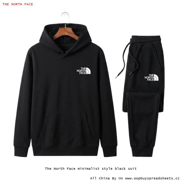 The North Face minimalist style black suit