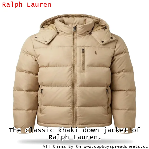 The classic khaki down jacket of Ralph Lauren.