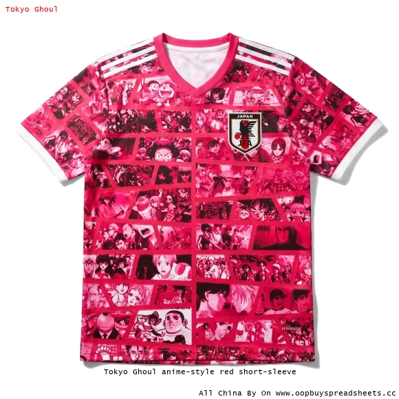 Tokyo Ghoul anime-style red short-sleeve