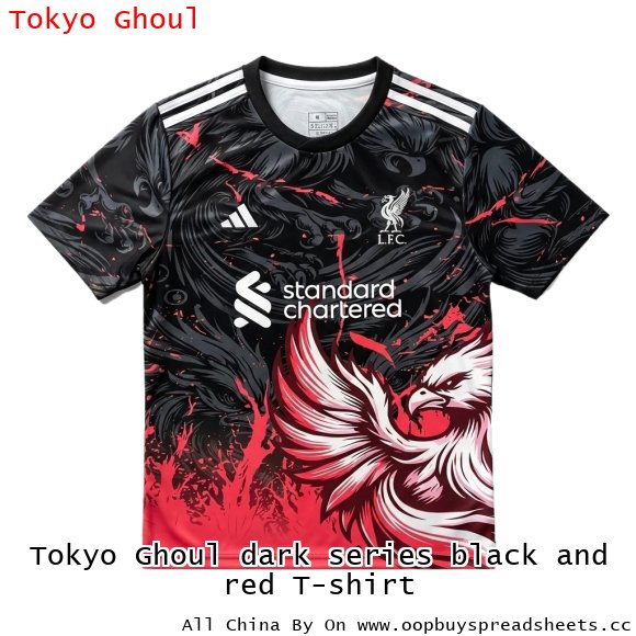 Tokyo Ghoul dark series black and red T-shirt