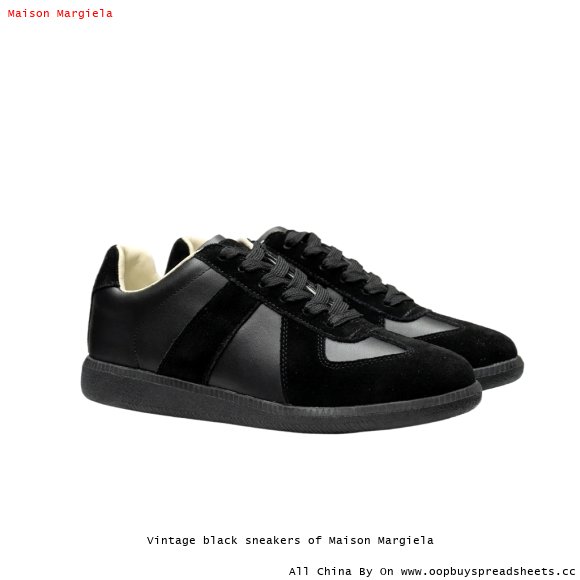 Vintage black sneakers of Maison Margiela