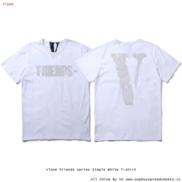 Vlone Friends Series Simple White T-shirt