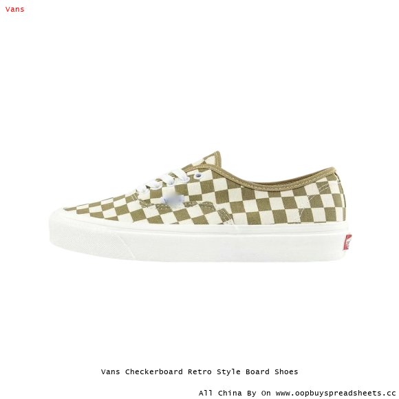 Vans Checkerboard Retro Style Board Shoes