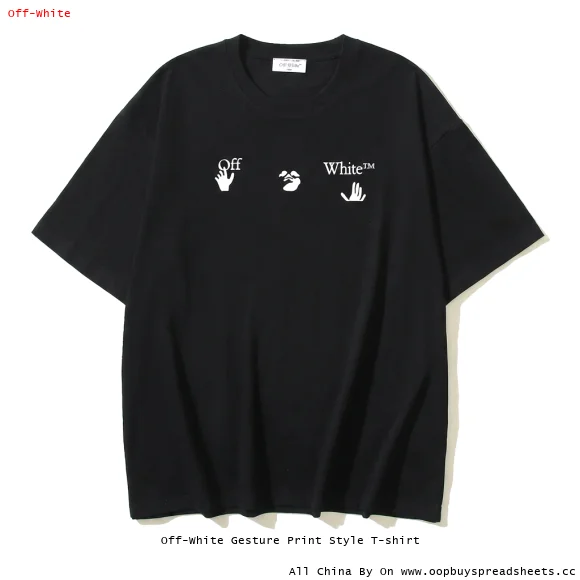 Off-White Gesture Print Style T-shirt