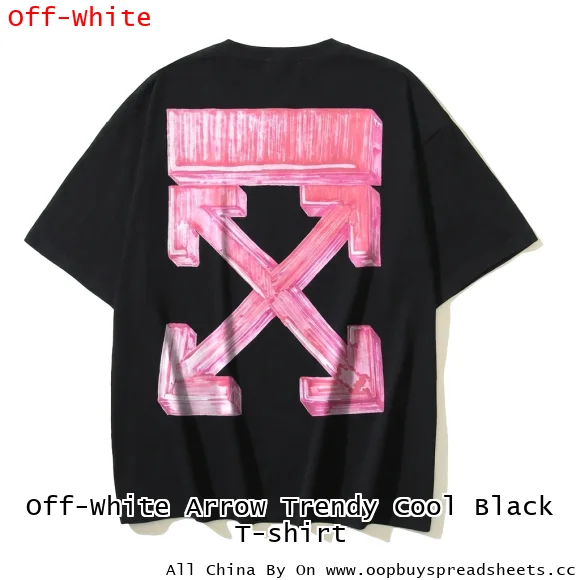 Off-White Arrow Trendy Cool Black T-shirt