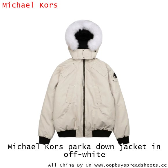 Michael Kors parka down jacket in off-white