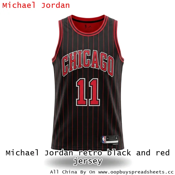 Michael Jordan retro black and red jersey