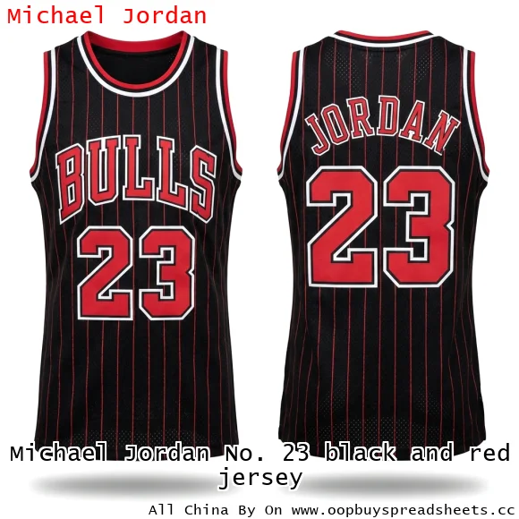 Michael Jordan No. 23 black and red jersey