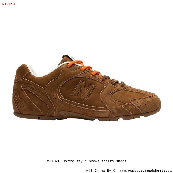 Miu Miu retro-style brown sports shoes