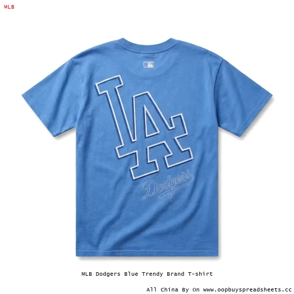 MLB Dodgers Blue Trendy Brand T-shirt