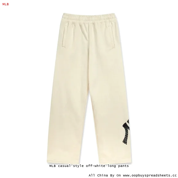 MLB casual style off-white long pants