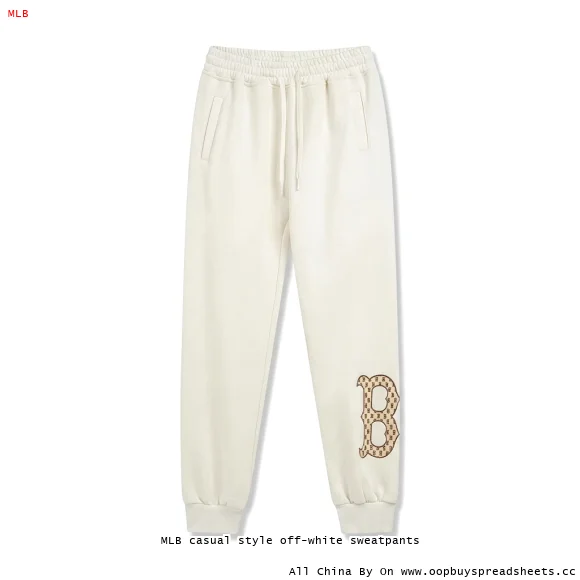 MLB casual style off-white sweatpants