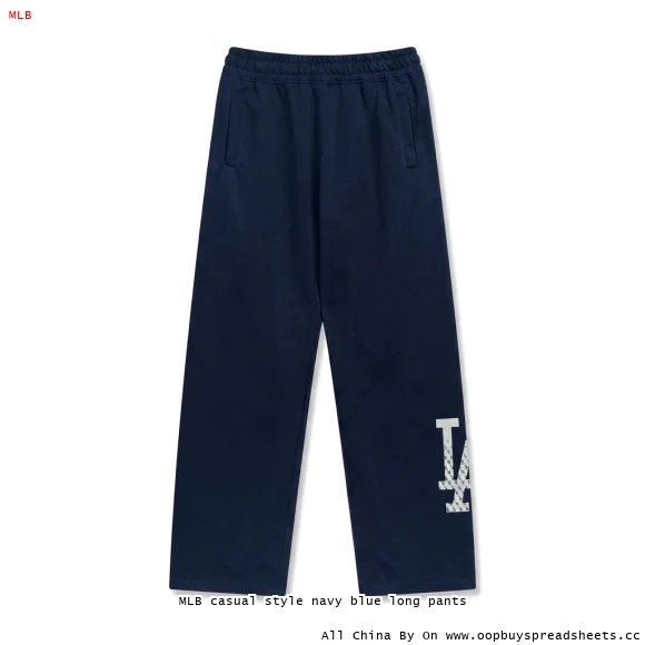 MLB casual style navy blue long pants