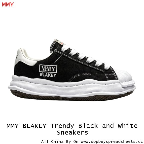 MMY BLAKEY Trendy Black and White Sneakers
