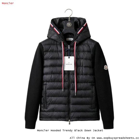 Moncler Hooded Trendy Black Down Jacket