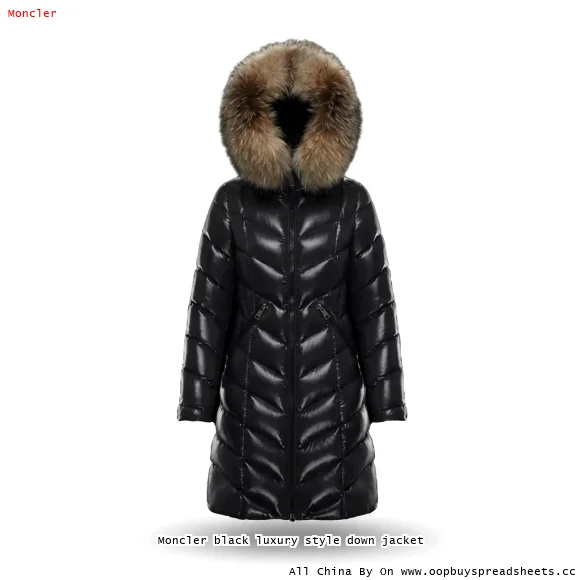Moncler black luxury style down jacket